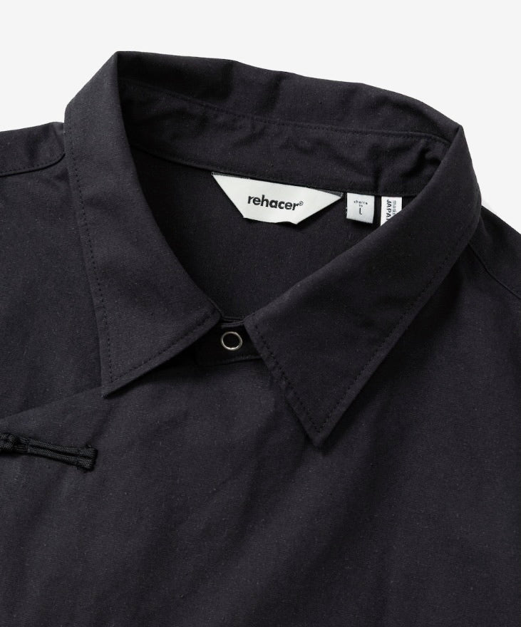 rehacer レアセル KUNG-FU Twill Box Shirt - BLACK -