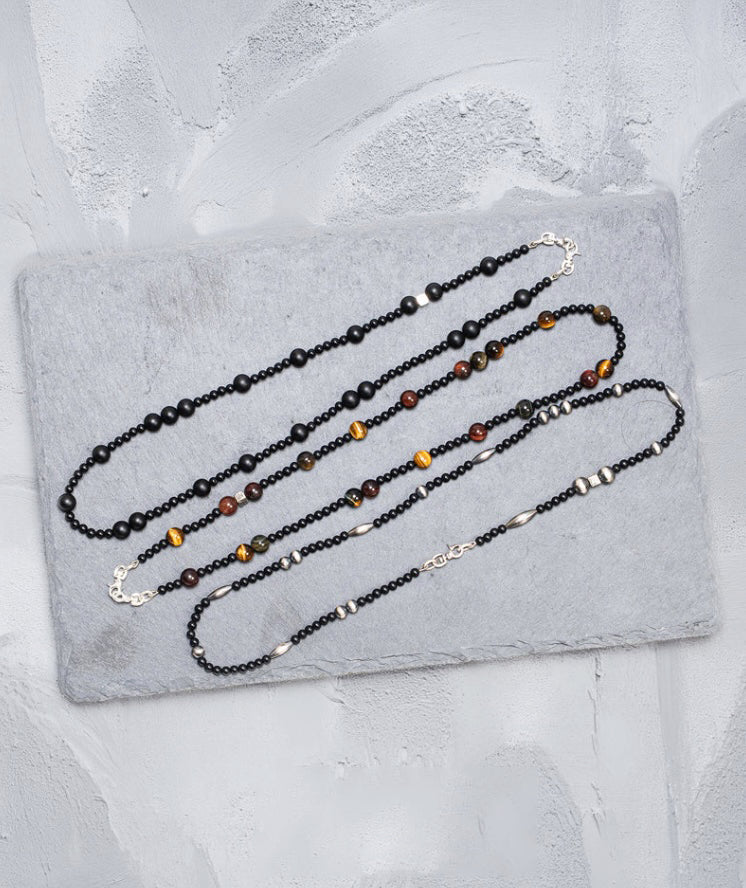 NarrativePlatoon ナラティヴプラトゥーン Macro Micro Tiger's eye Onyx Necklace