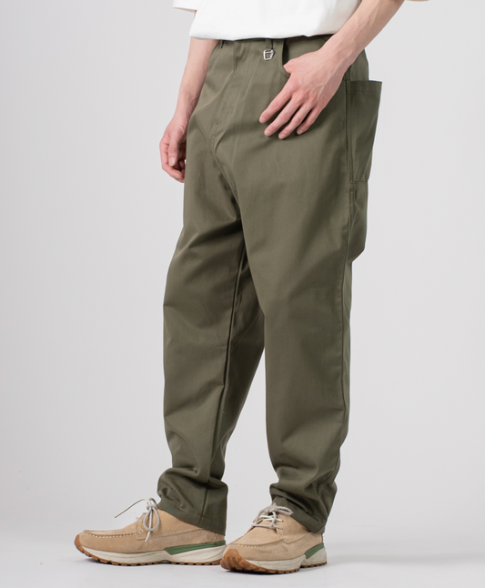 rehacer レアセル Side Pocket Tapered Washed Pants - OLIVE -
