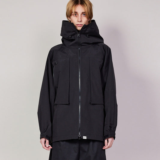 rehacer レアセル 3 Layer Big Hooded Jacket - BLACK -