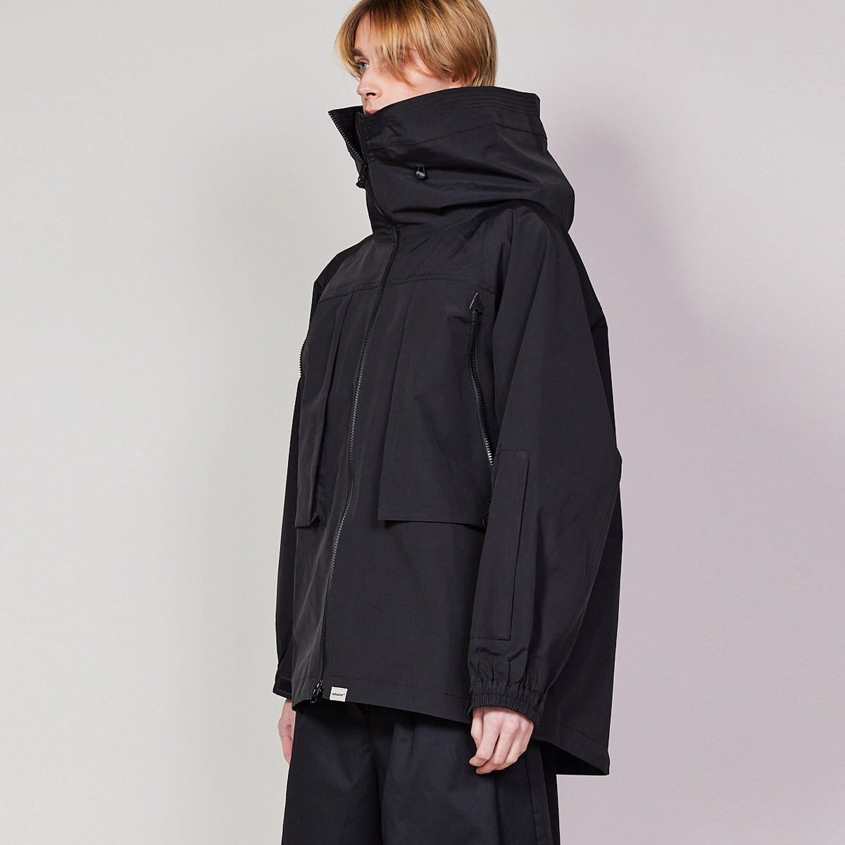 rehacer レアセル 3 Layer Big Hooded Jacket - BLACK -