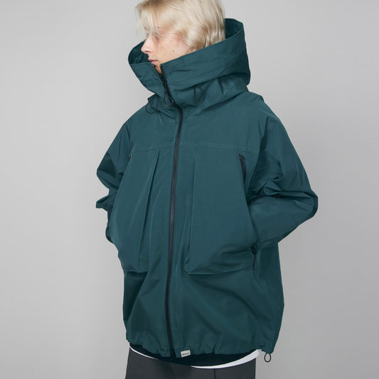 rehacer レアセル 3 Layer Big Hooded Jacket - GREEN -