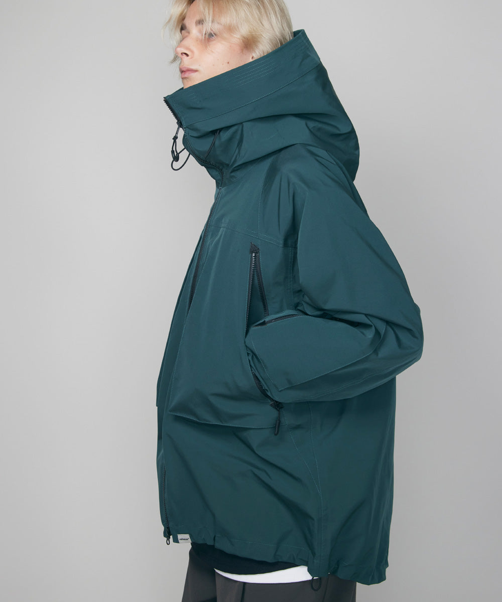 rehacer レアセル 3 Layer Big Hooded Jacket - GREEN -