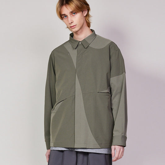 rehacer レアセル Panel Tech Shirt Jacket - KHAKI -