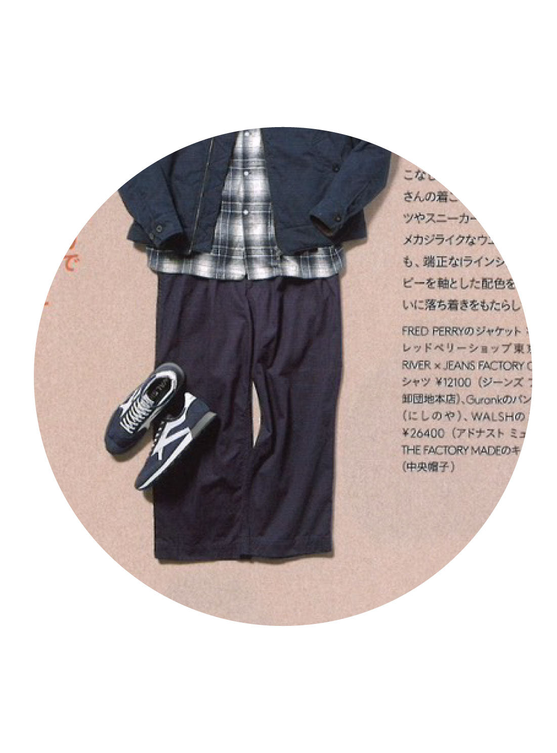 【雑誌 Mens FUDGE掲載】Walsh ウォルシュ TORNADO-T　NAVY/WHITE